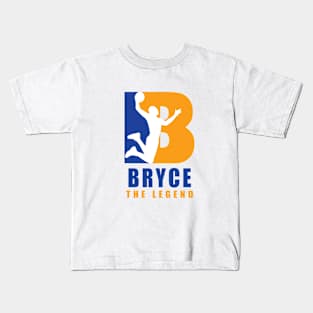 Bryce Custom Player Basketball Your Name The Legend Kids T-Shirt